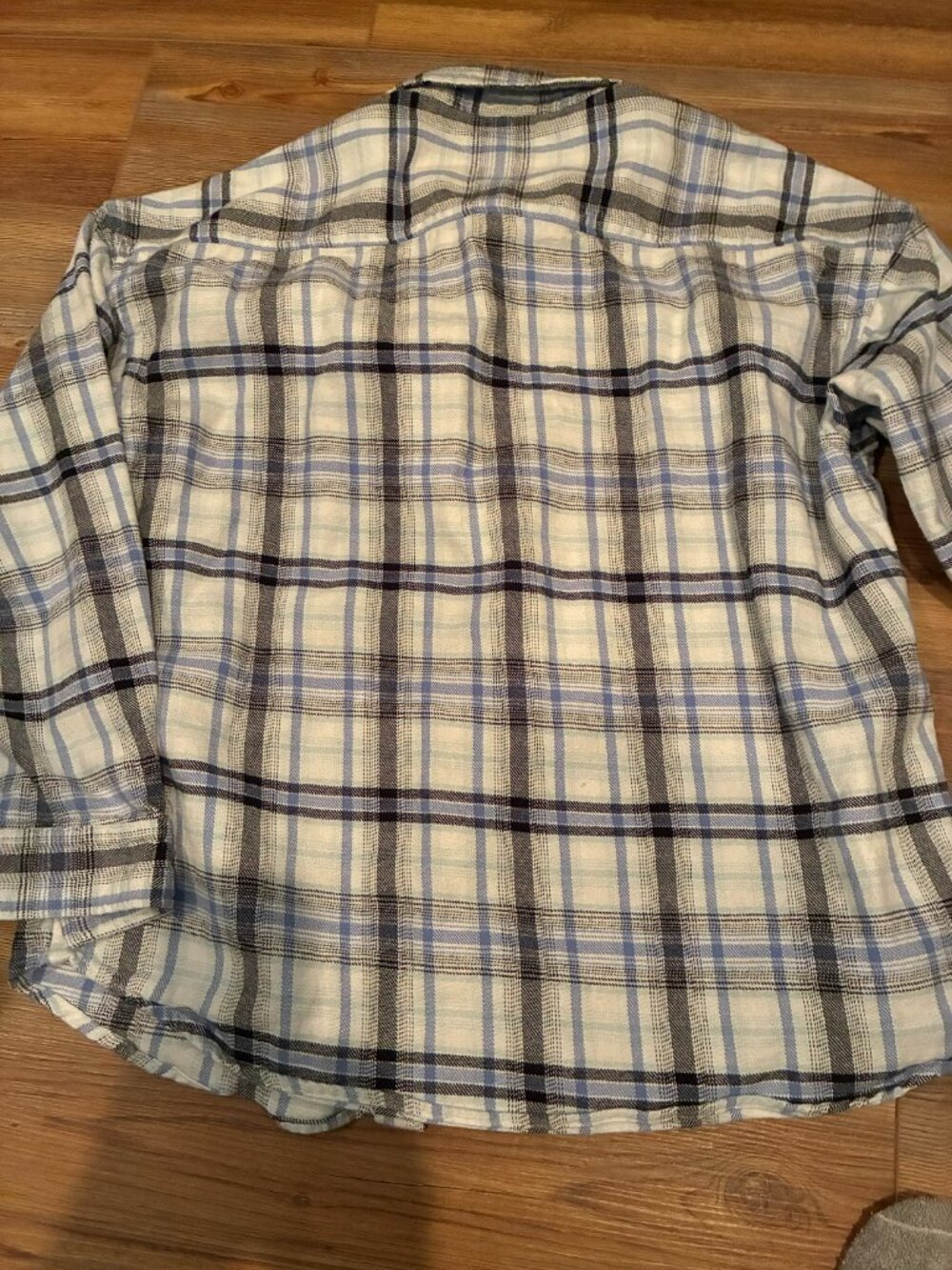 Edgar & Ash Mens Shirt - white black blue size Large